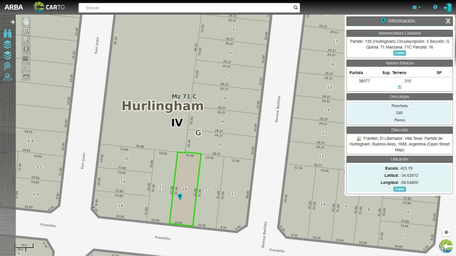 Franklin 1300 - USD85.000 - Terreno - en Venta